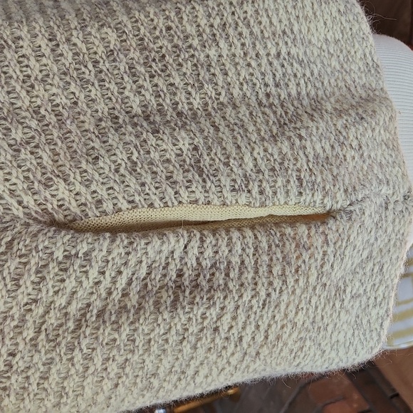 Free People cardigan wool angora blend single button closure Boho  tan brown - Picture 8 of 16